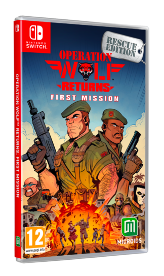 Operation Wolf Returns: First Mission - Rescue Edition (Nintendo Switch) Front Cover