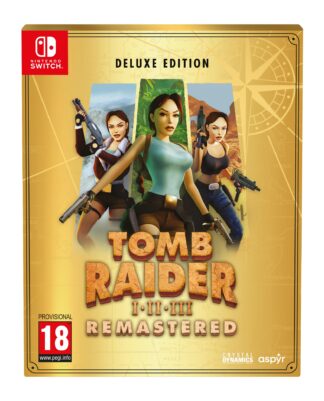 Tomb Raider I-III Remastered Starring Lara Croft: Deluxe Edition Nintendo Switch Front Cover