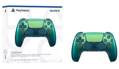 Chroma Teal DualSense Wireless Controller (PS5) Box + Controller