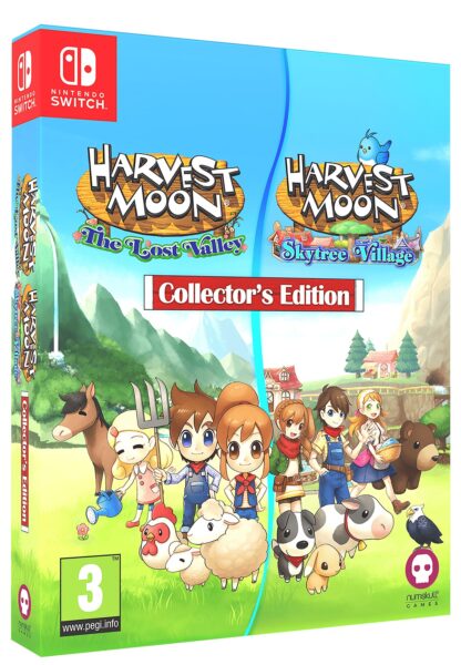 Harvest Moon The Lost Valley & Skytree Village Collectors Edition Nintendo Switch Angled Front Cover