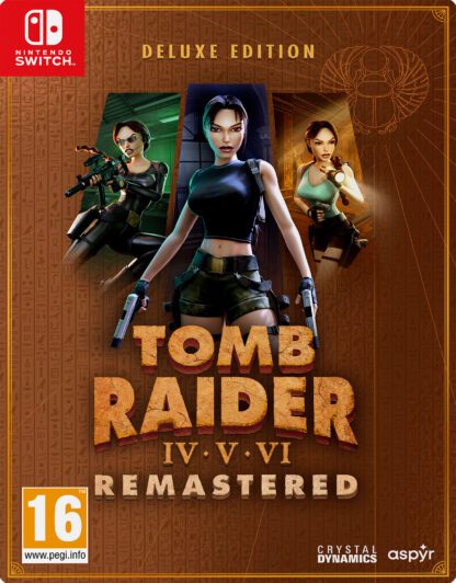 Tomb Raider IV-VI Remastered Deluxe Edition Starring Lara Croft Nintendo Switch Front Cover