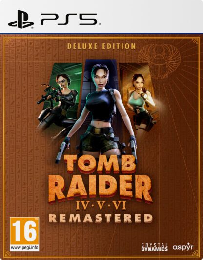 Tomb Raider IV-VI Remastered Deluxe Edition Starring Lara Croft PS5 Front Cover