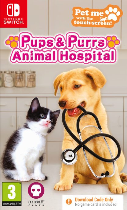 Pups & Purrs Animal Hospital Nintendo Switch Code in Box Front Cover