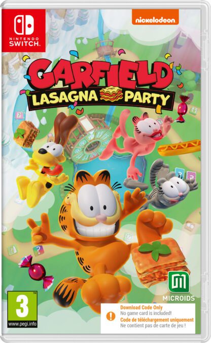 Garfield Lasagna Party Nintendo Switch Code in Box Front Cover
