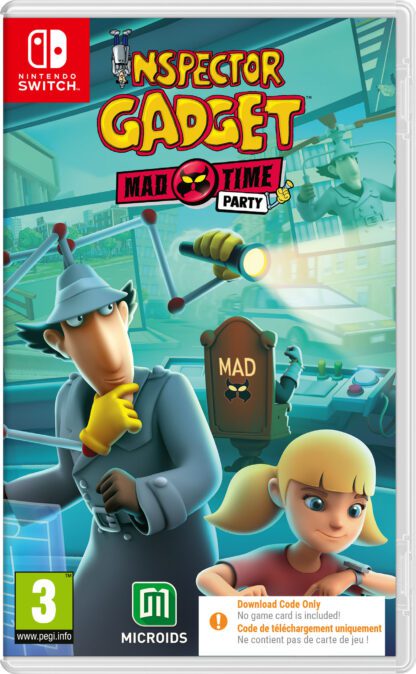 Inspector Gadget Mad Time Party Nintendo Switch Code in Box Front Cover