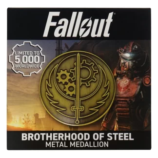 Fallout Brotherhood of Steel Medallion & Vinyl Sticker - Limited Edition made by Fanattik - Front of the box